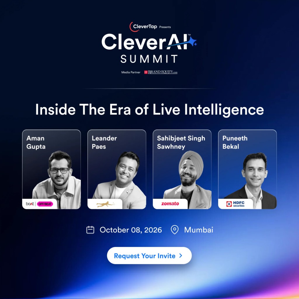 CleverAI Summit 2026 — Inside The Era of Live Intelligence. October 08, 2026, Mumbai. Request Your Invite.