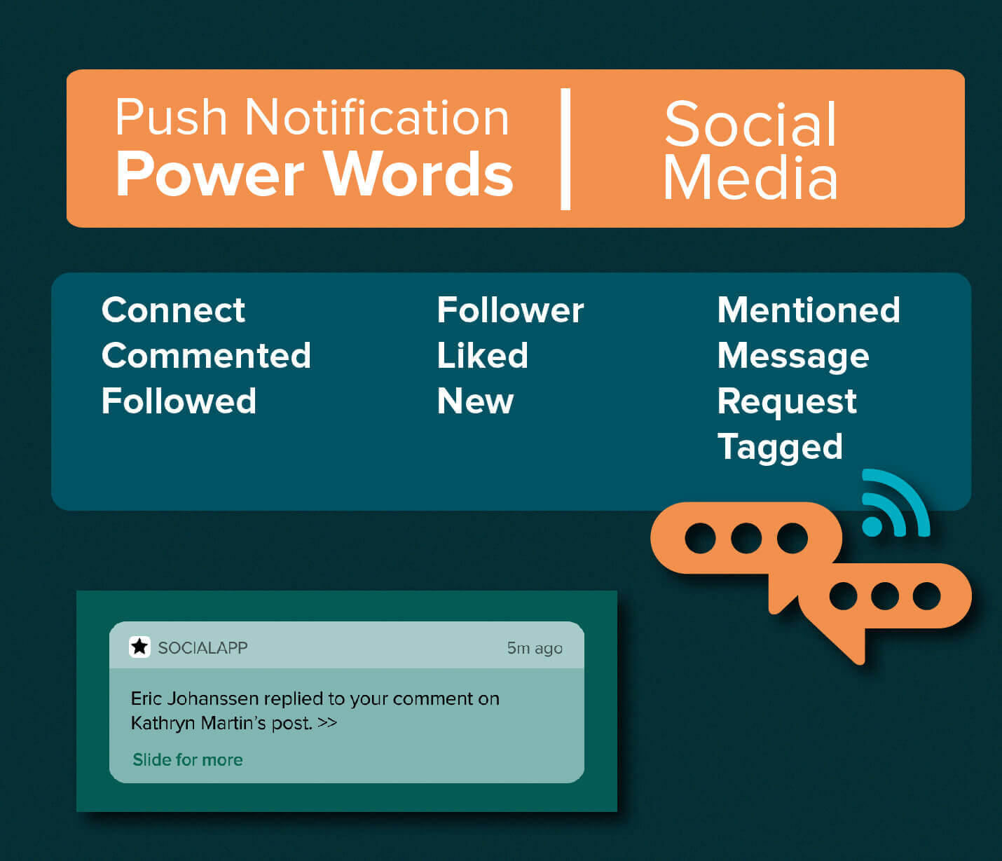 Push Notification Power Words - Social Media Apps