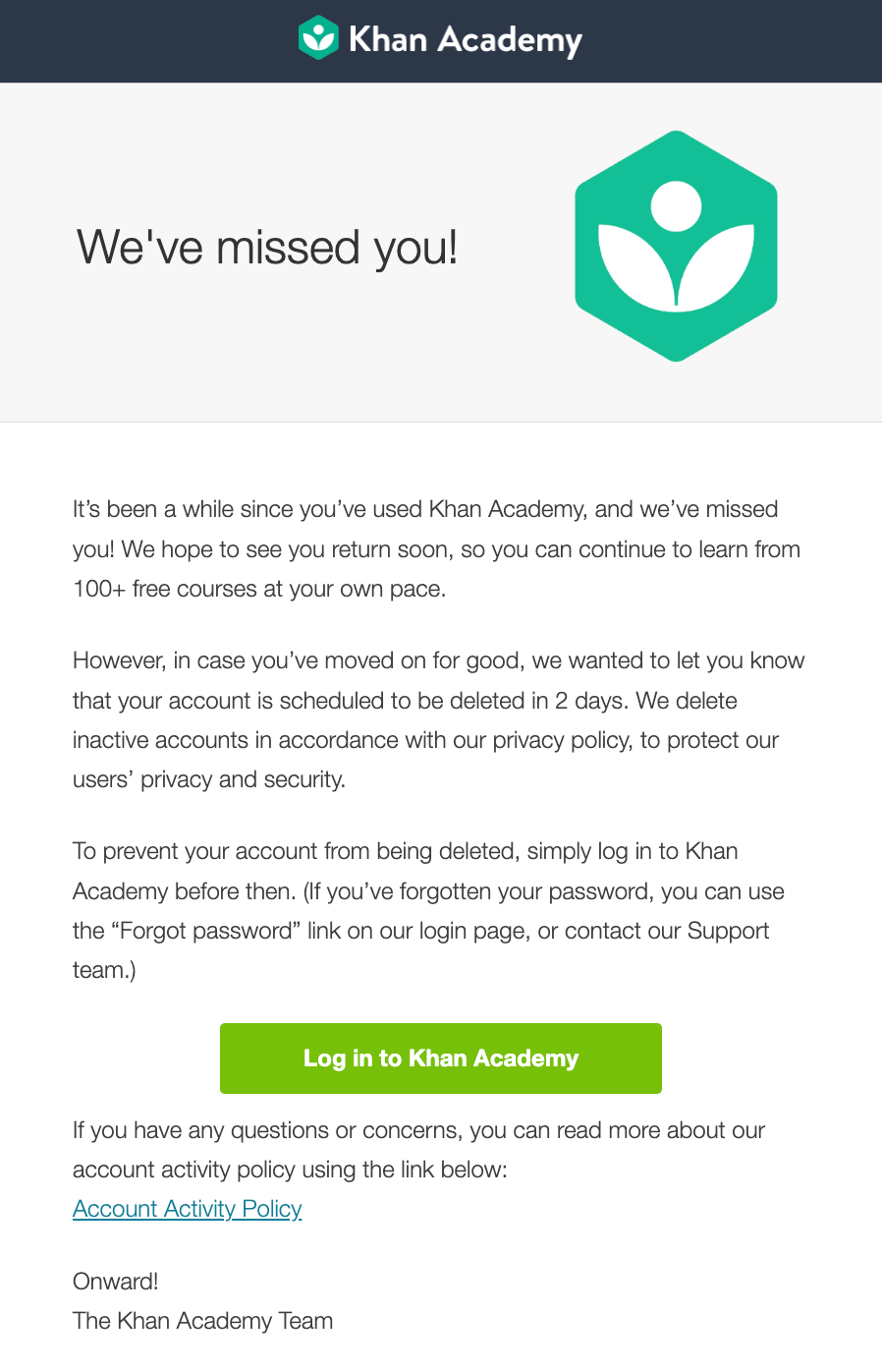 Khan academy - data driven email marketing