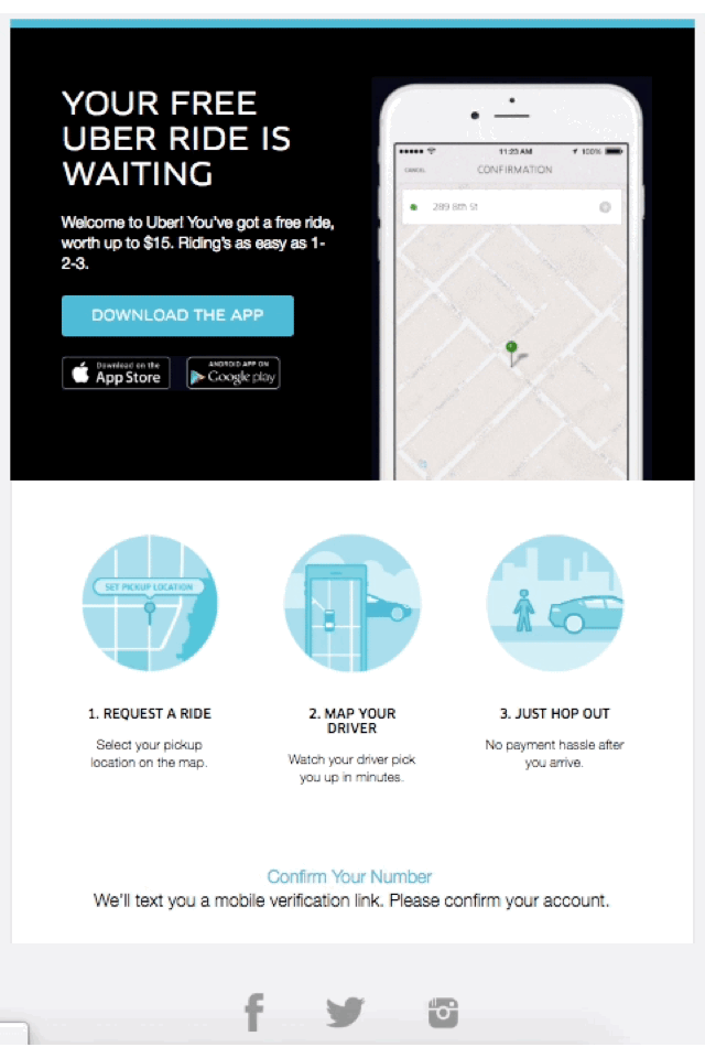 Uber email
