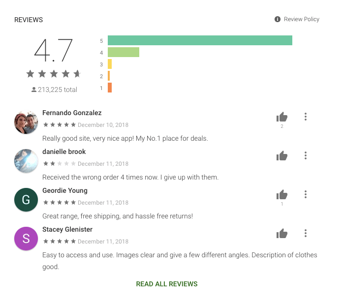 App Ratings