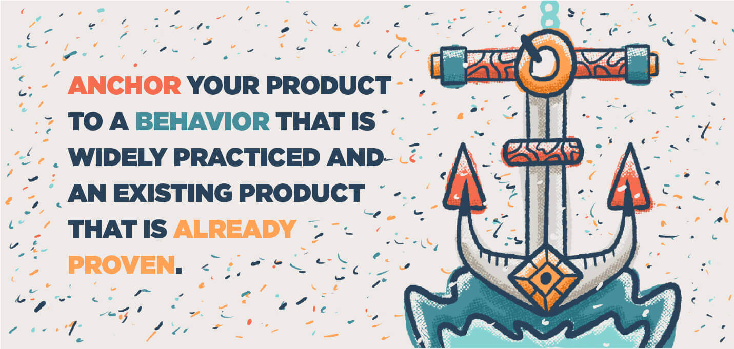 anchor product to a behavior and existing product