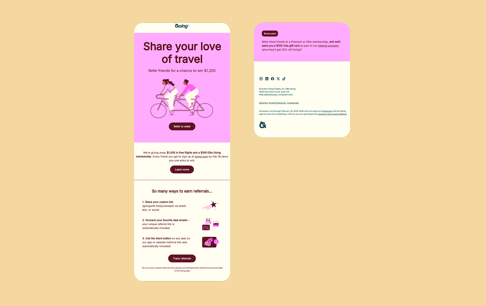 Referral Post Example of Going