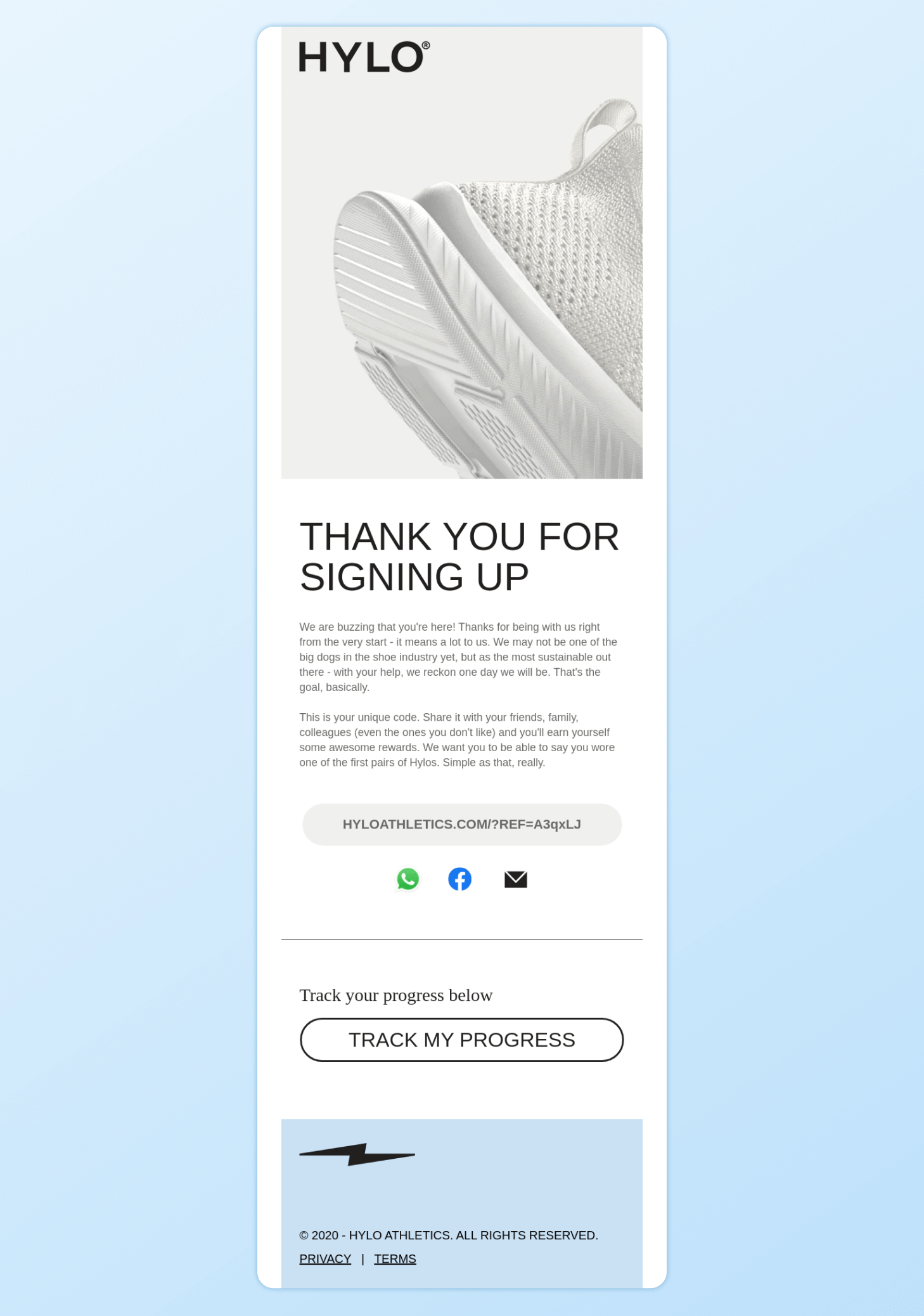 Referral Post Example of Hylo