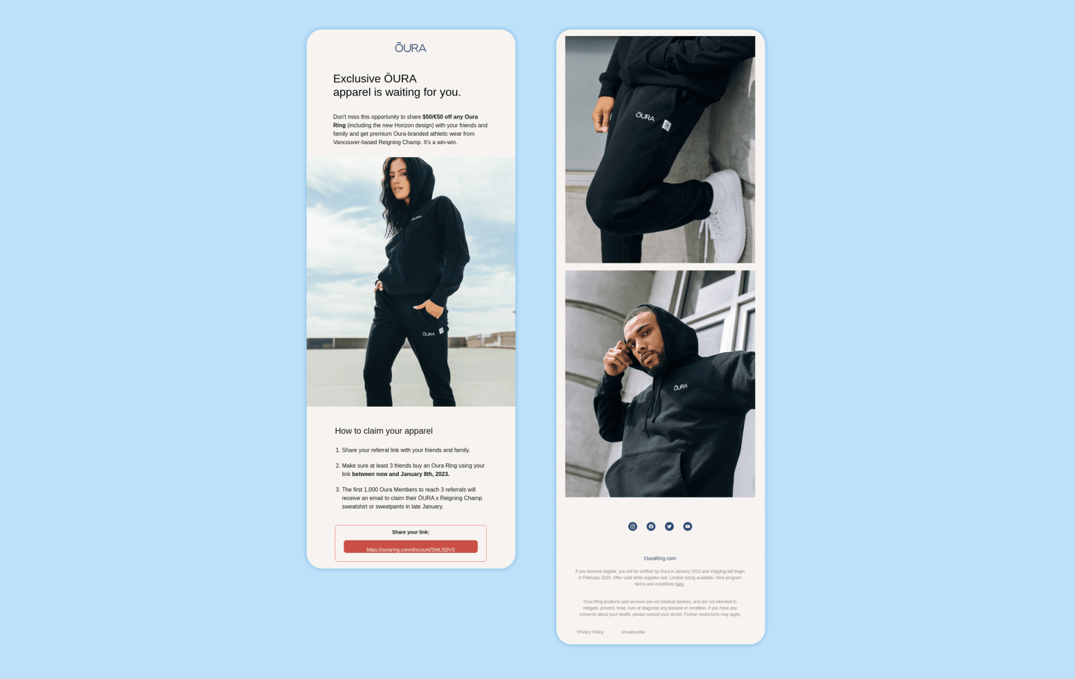 Referral Post Example of Ōura