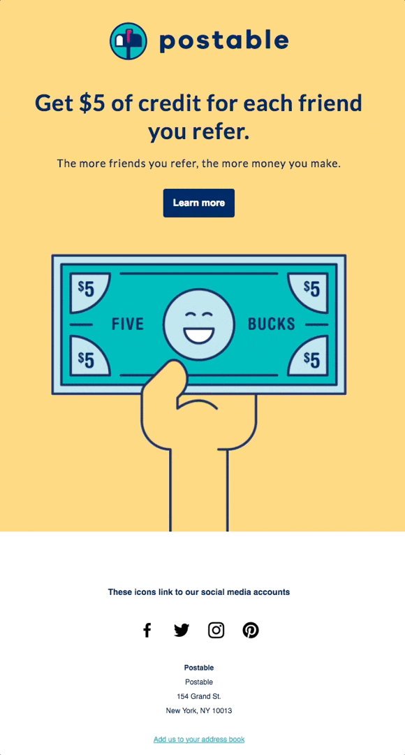 Referral Post Example of Postable