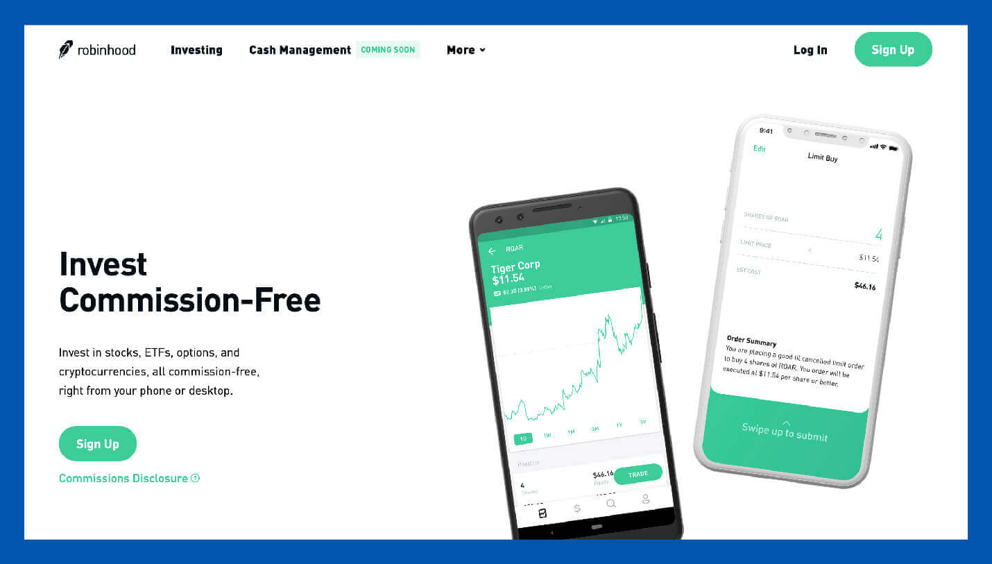 value proposition example from robinhood