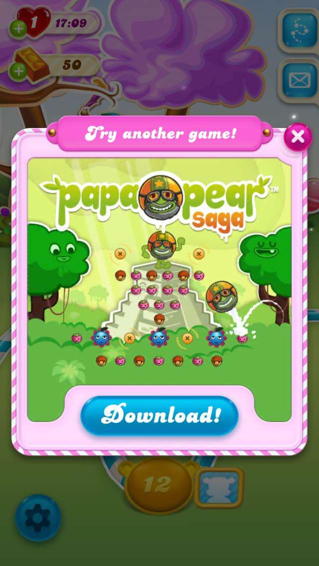 Candy Crush Interstitial Ads