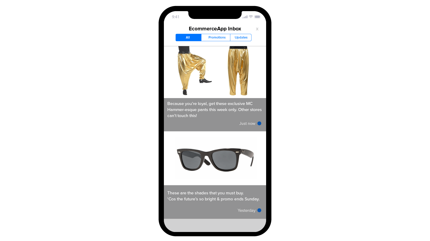 Using App Inbox with Recommendations