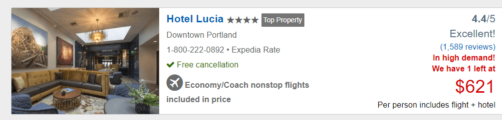 FOMO marketing tactic - show scarcity like in Expedia