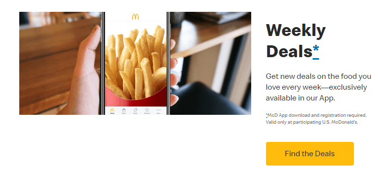 FOMO marketing tactic - make it exclusive like with McDonalds' app