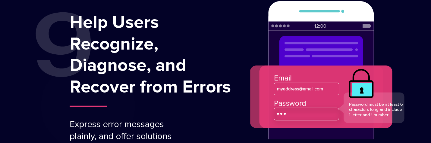 Heuristic evaluation 09- Help users recognize, diagnose, and recover from errors