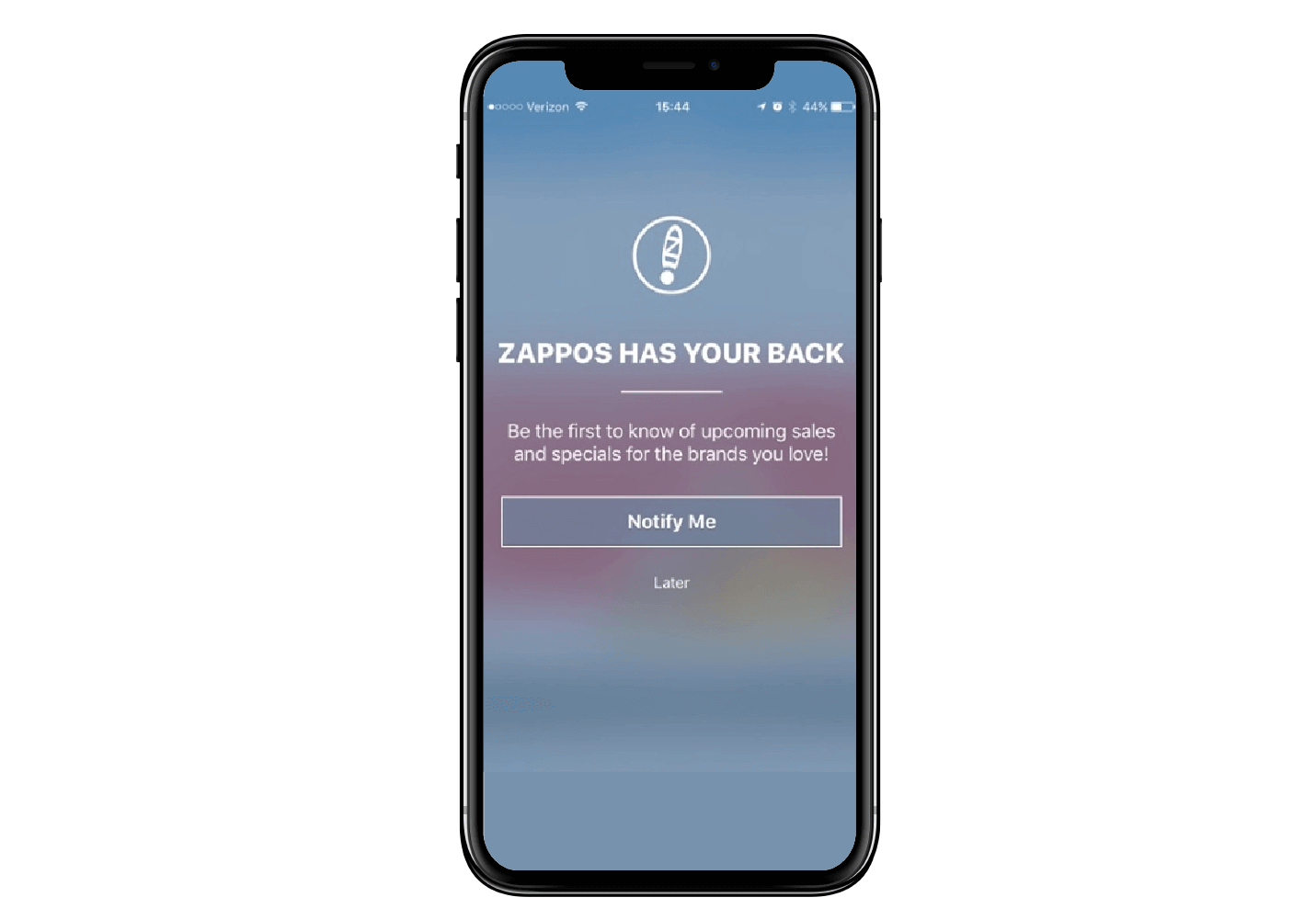 Zappos - Opt-in for Push Notifications