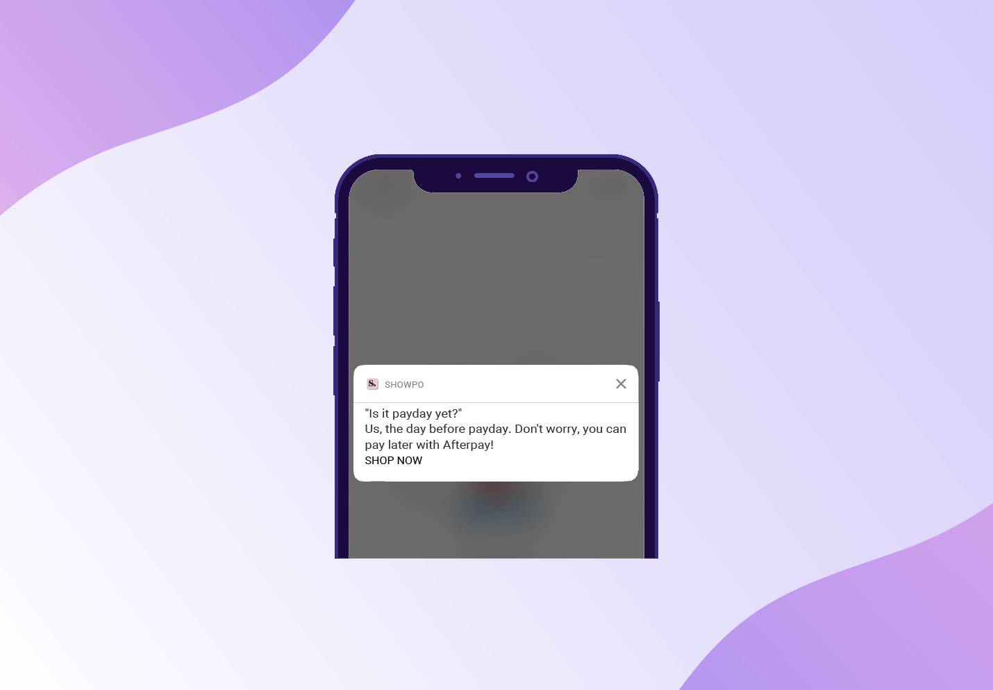 showpo push notification
