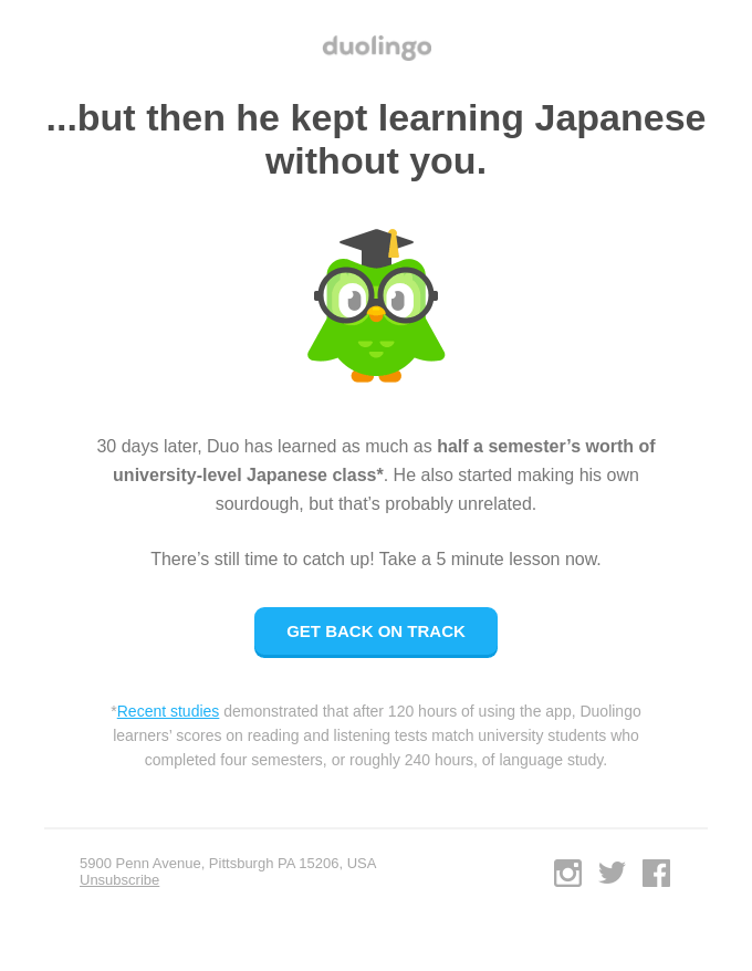 duolingo win-back email