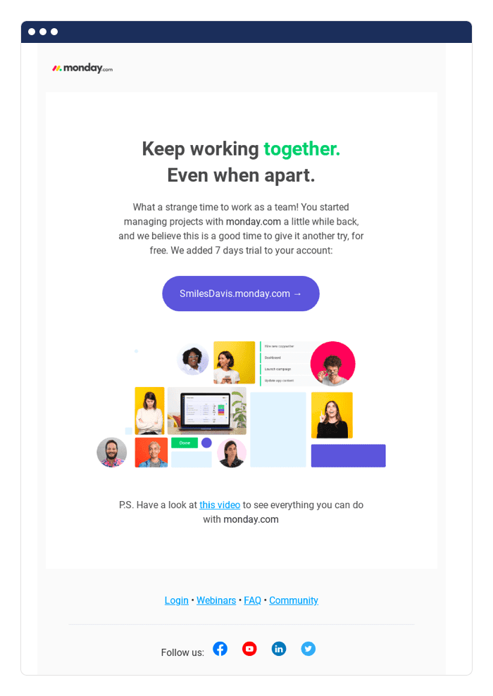 monday.com win-back email