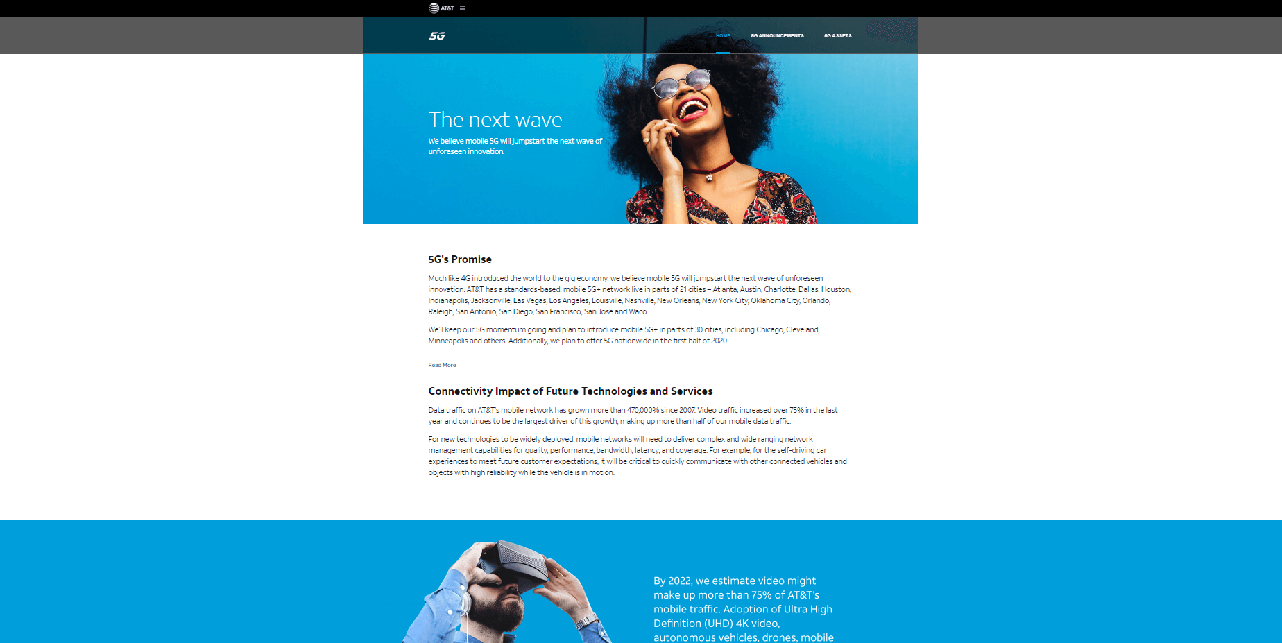 AT&T Microsite for 5G