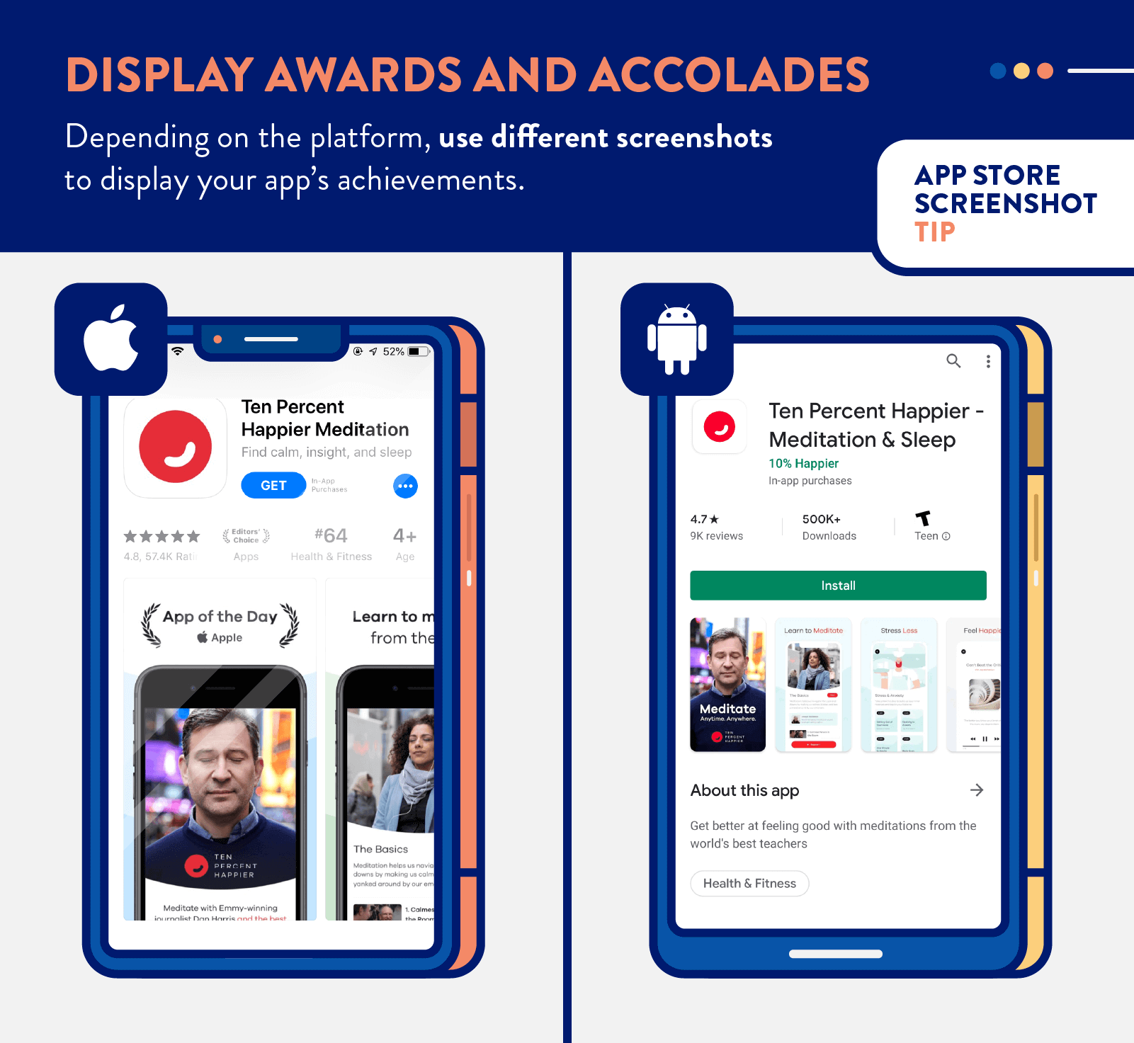 app store screenshots tip to display awards and accolades