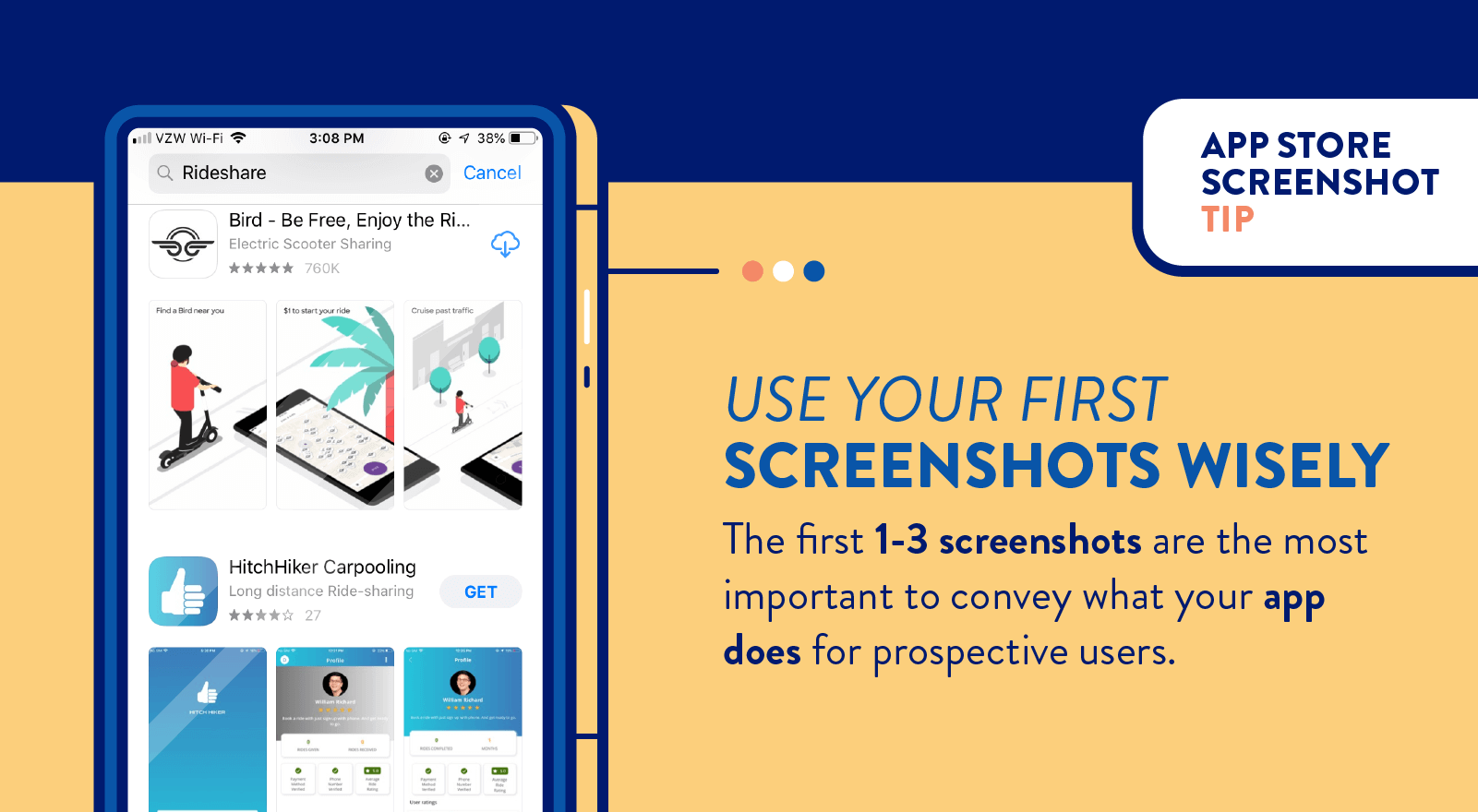 app store screenshots tip to use the first ones wisely