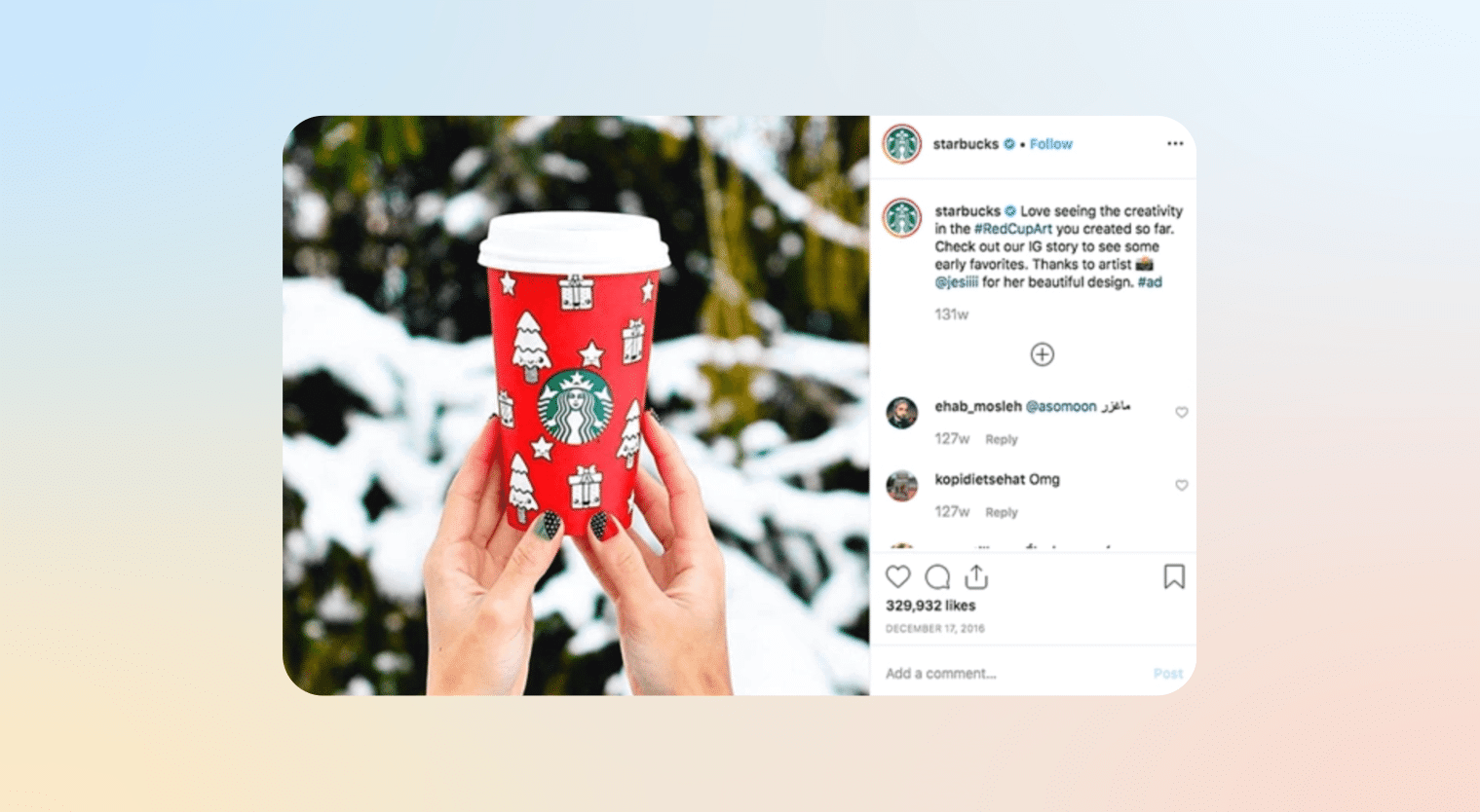 holiday marketing ideas - Starbucks