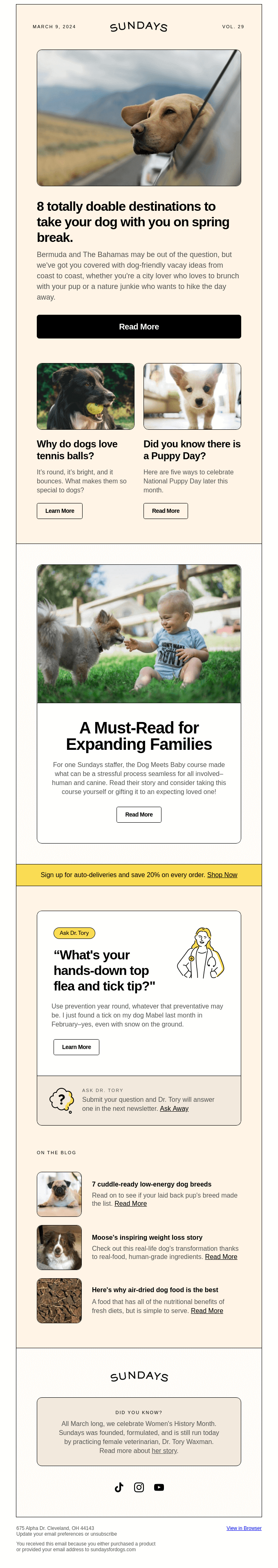 sundays onboarding emails
