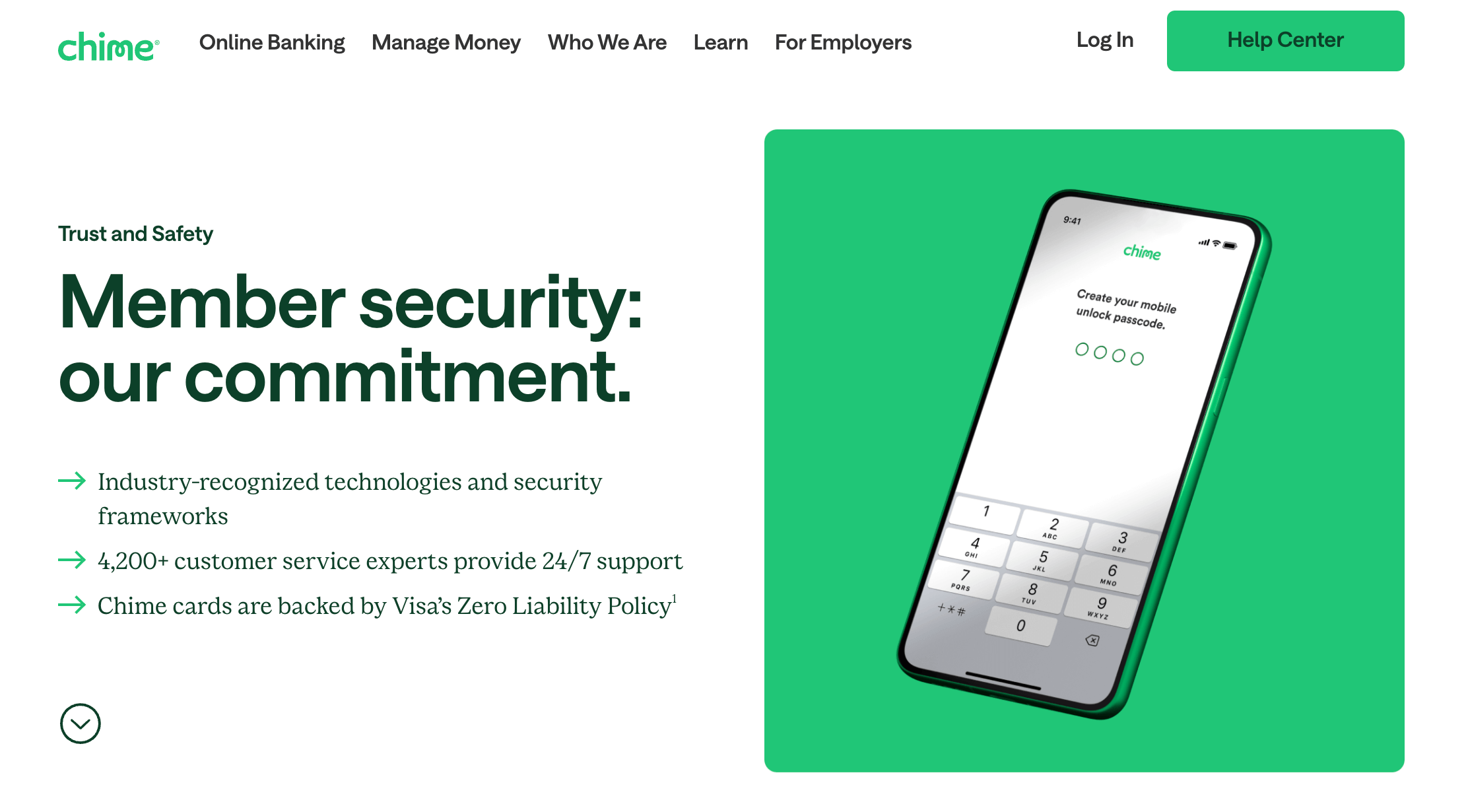 Chime trust signals - fintech marketing campaign