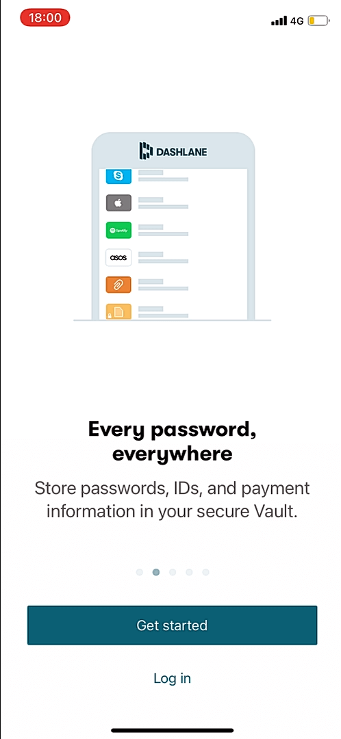 Dashlane app onboarding 1