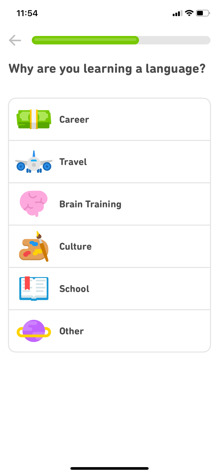 Duolingo app onboarding 3