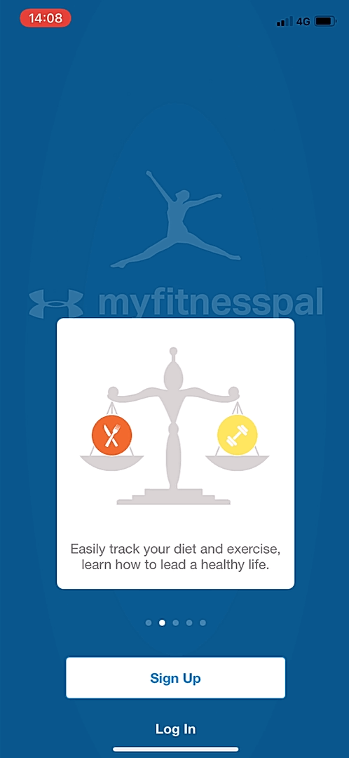 MyFitness Pal app onboarding 2
