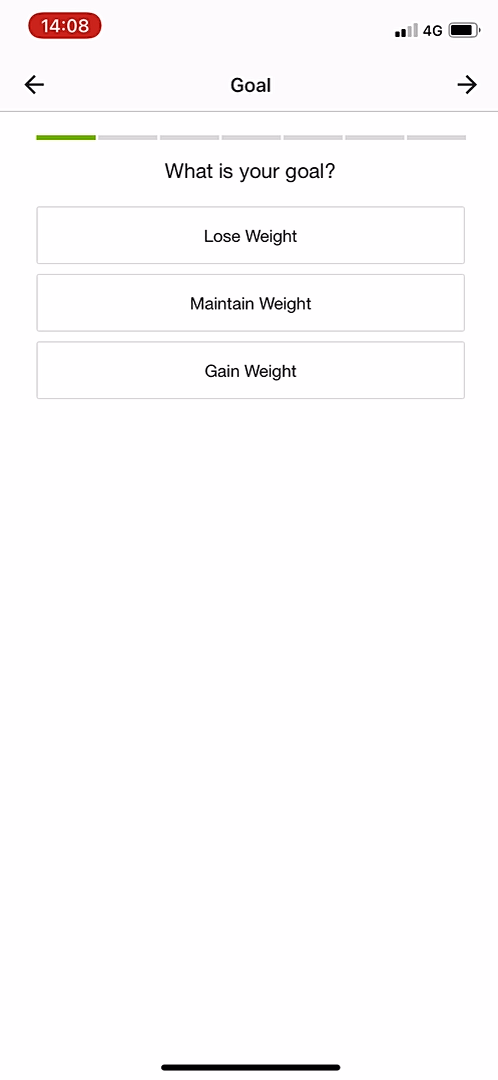 MyFitness Pal app onboarding 3