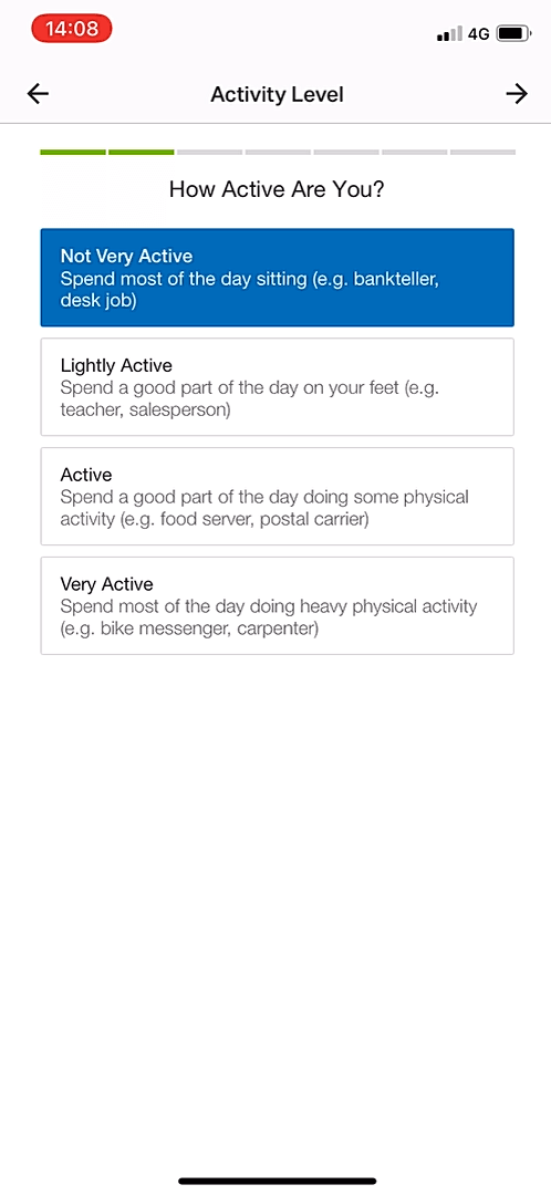 MyFitness Pal app onboarding 4