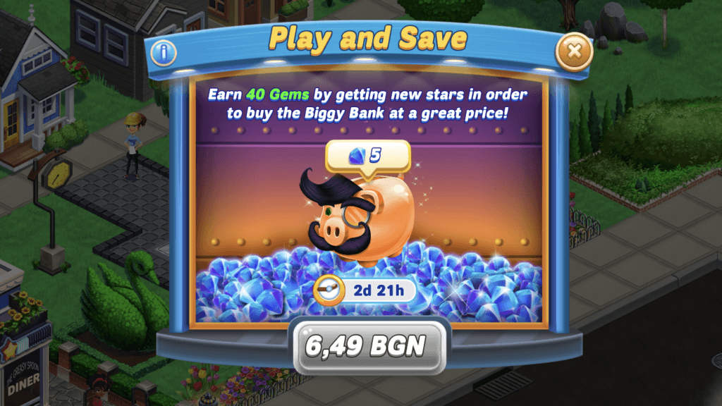 Diner Dash screenshot showing a liveops event announcement
