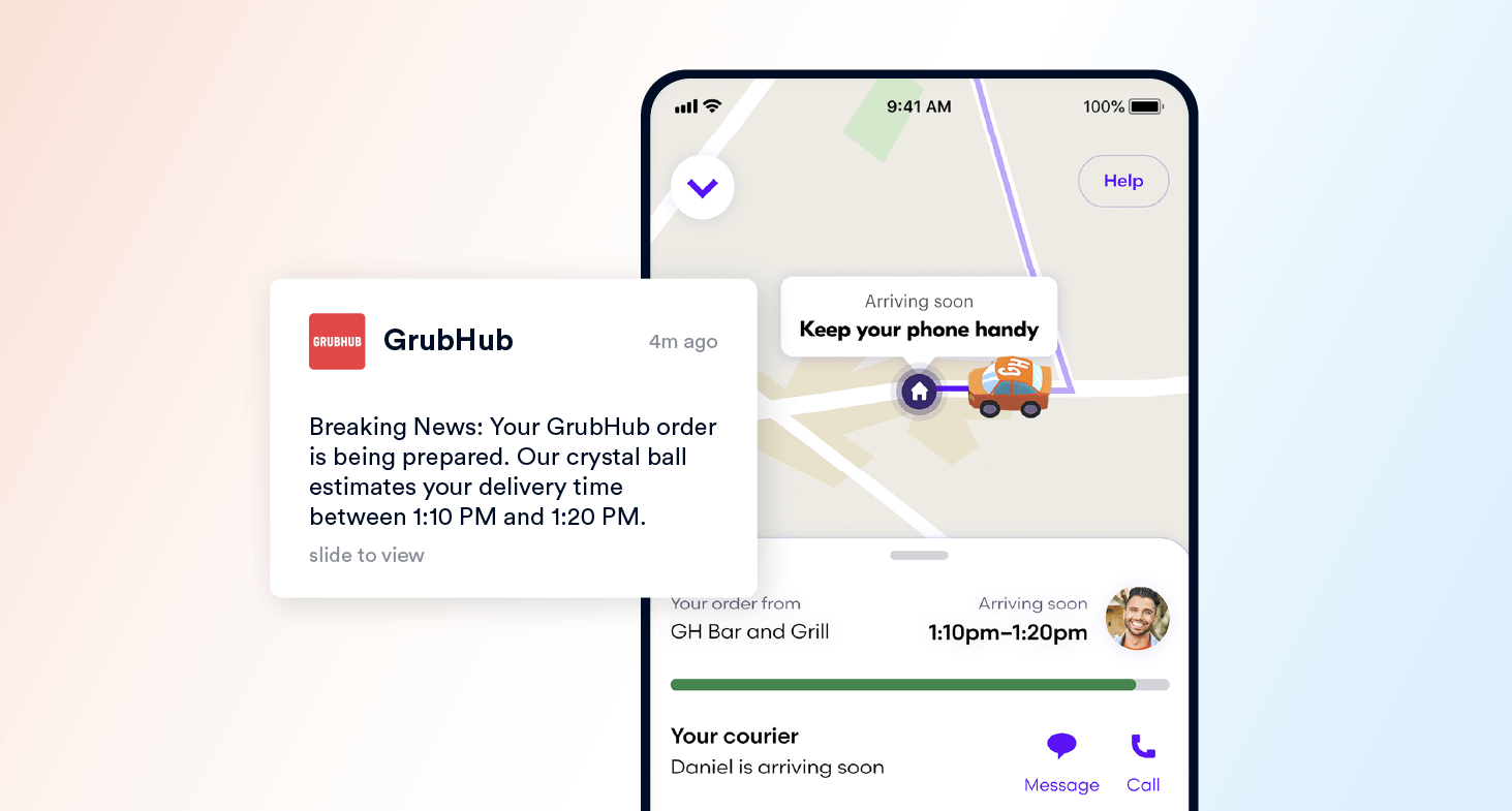 Mobile marketing automation example from food delivery service businesses