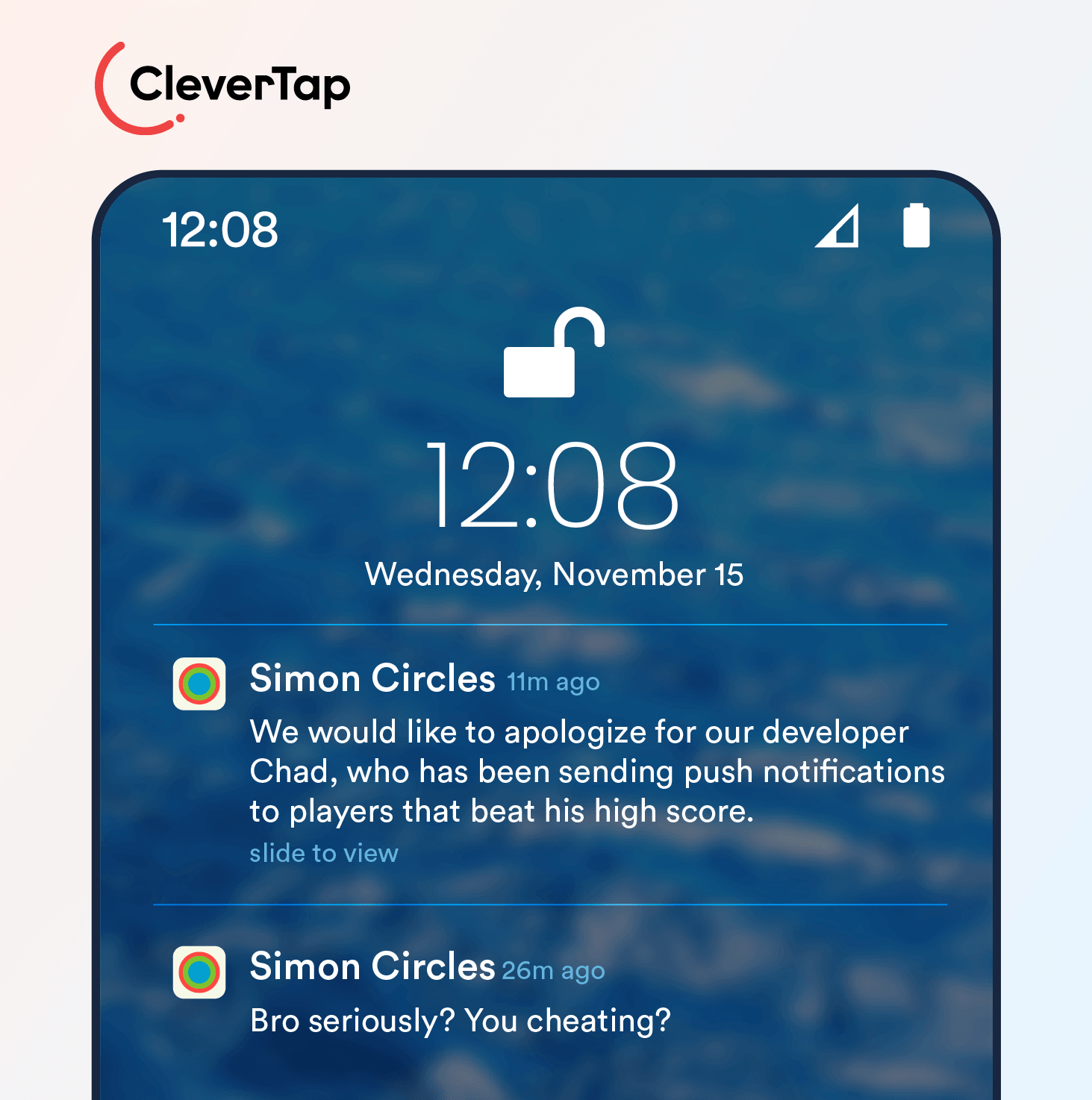 SimonCircles Brought in Their Competitive Developer - Creative Push Notifications