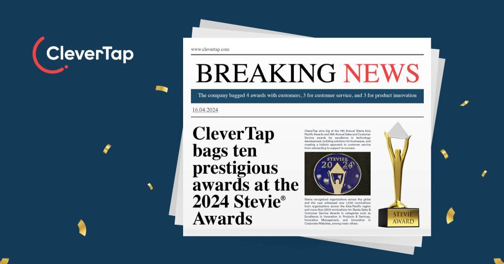 CleverTap bags ten prestigious awards at the 2024 Stevie Awards