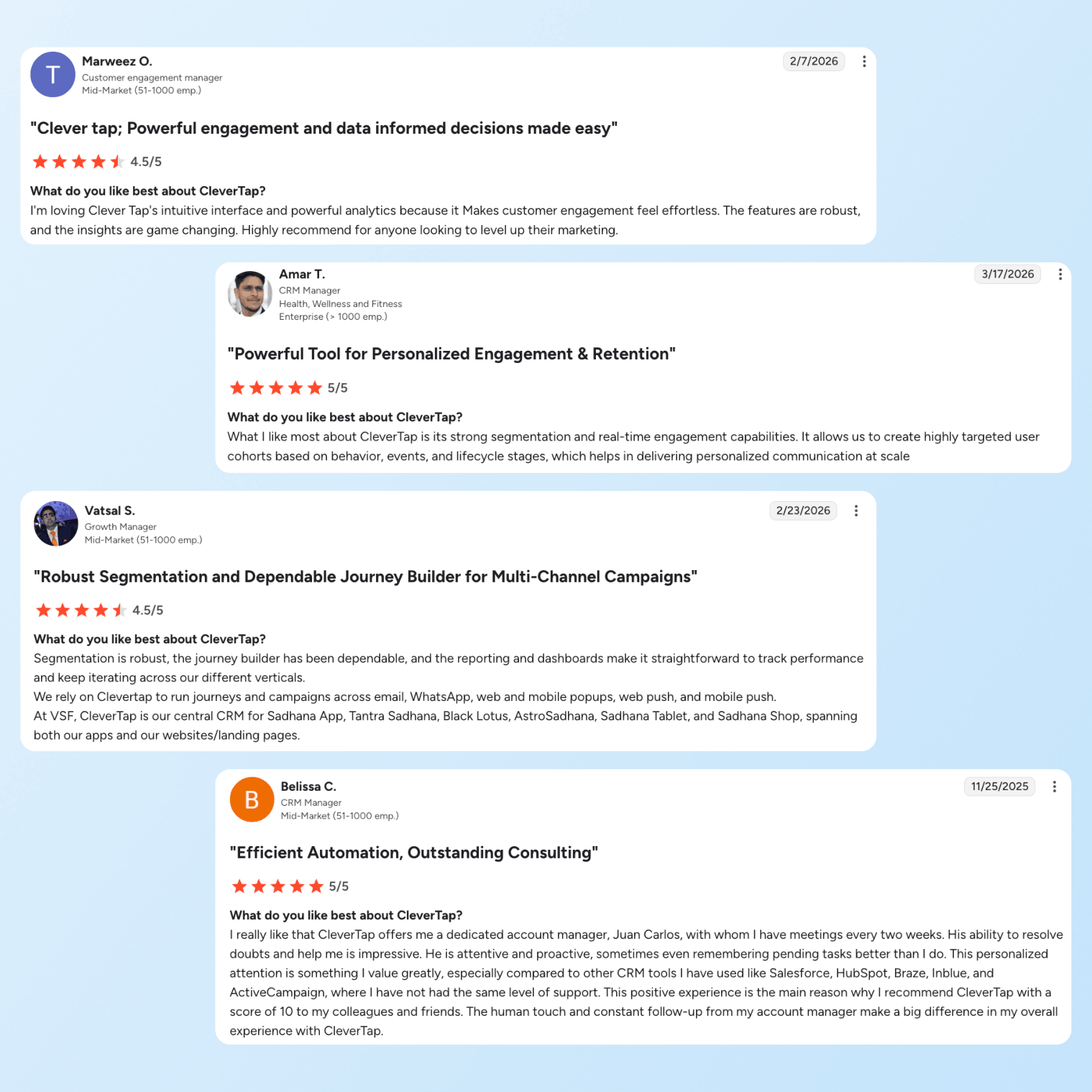 CleverTap reviews on G2