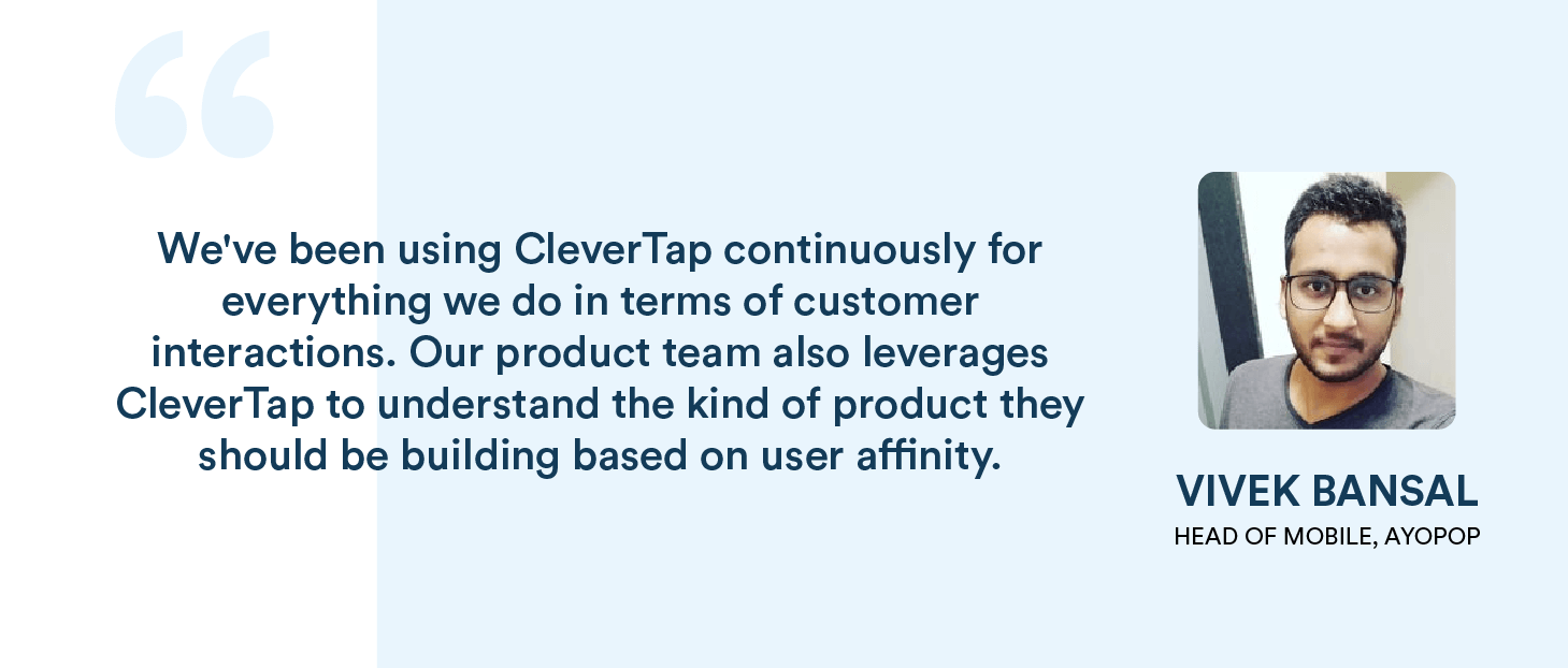 Ayopop's Head of Mobile shares a positive review for CleverTap