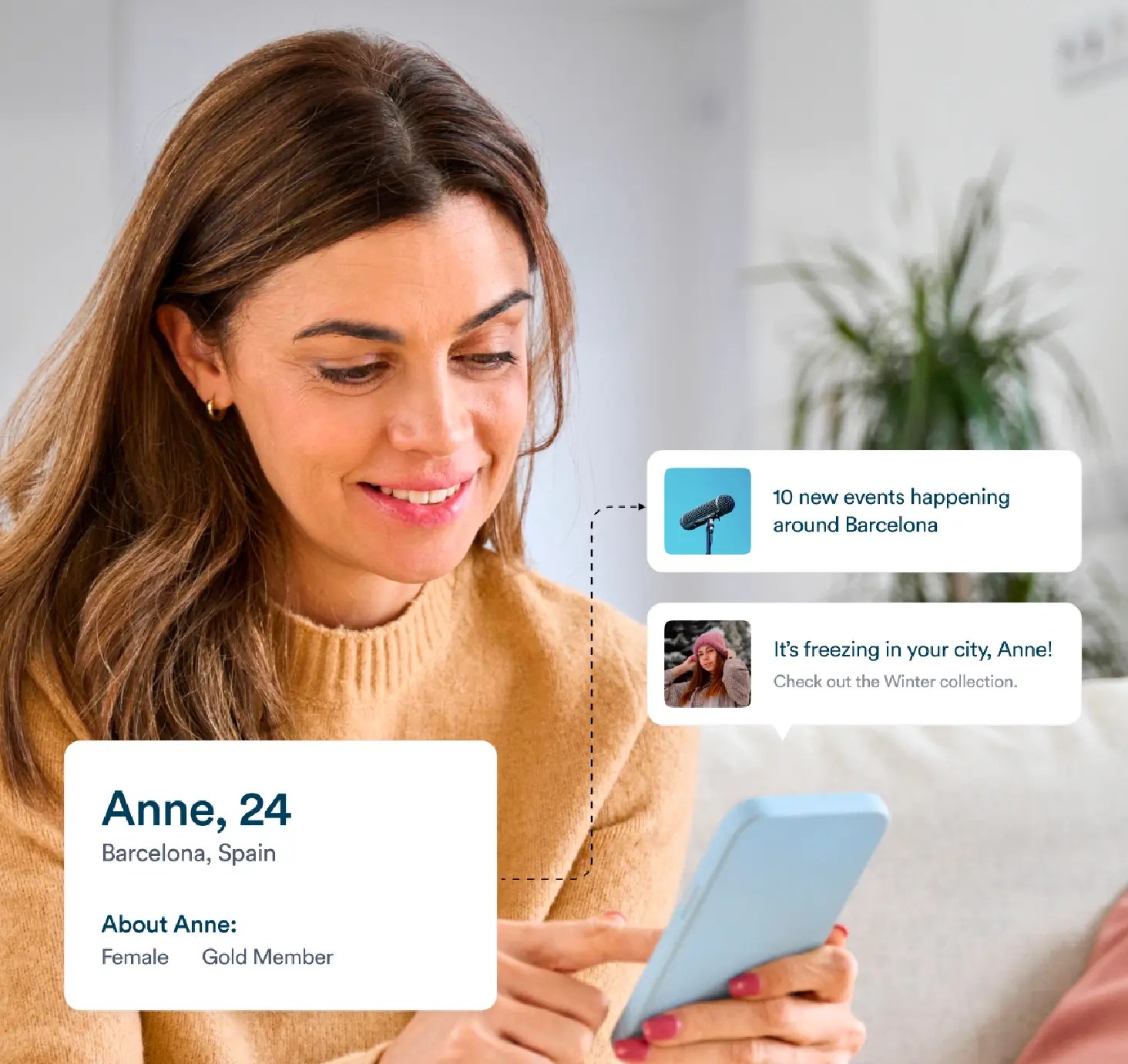 Personalization based on demographic data like age, gender, geography, etc.