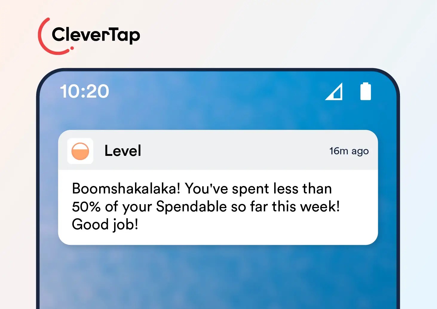 Level example to boost push notification retention