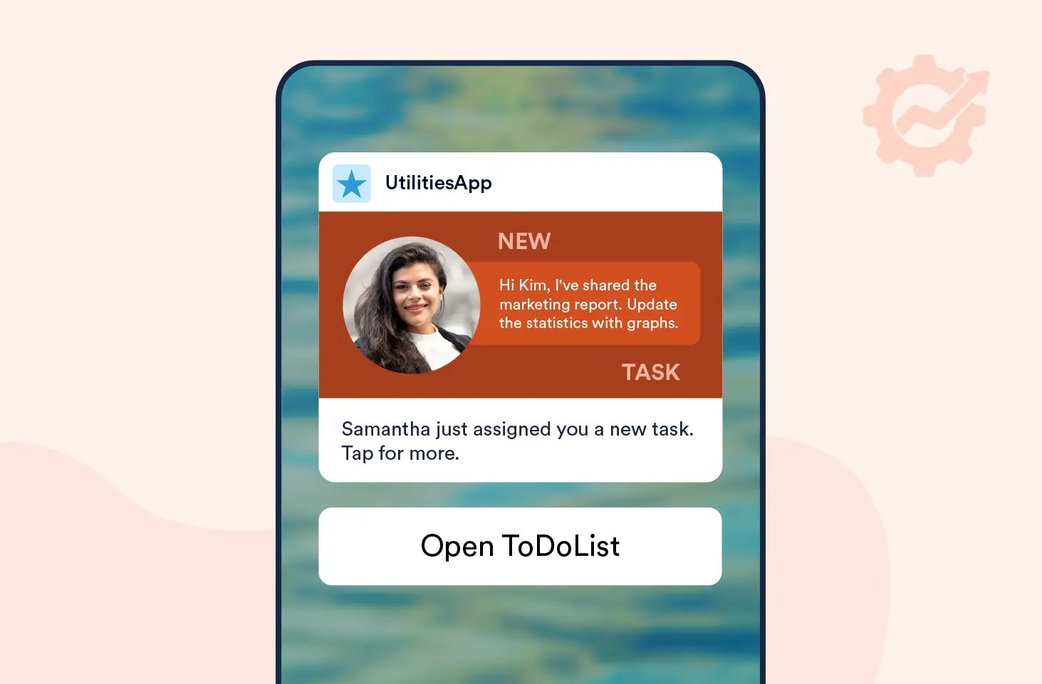 Push Notification template to Alert User to Friend or Coworker Activity