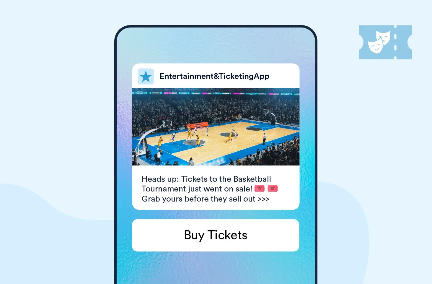 Push Notification template to Alert Users When Tickets Go on Sale