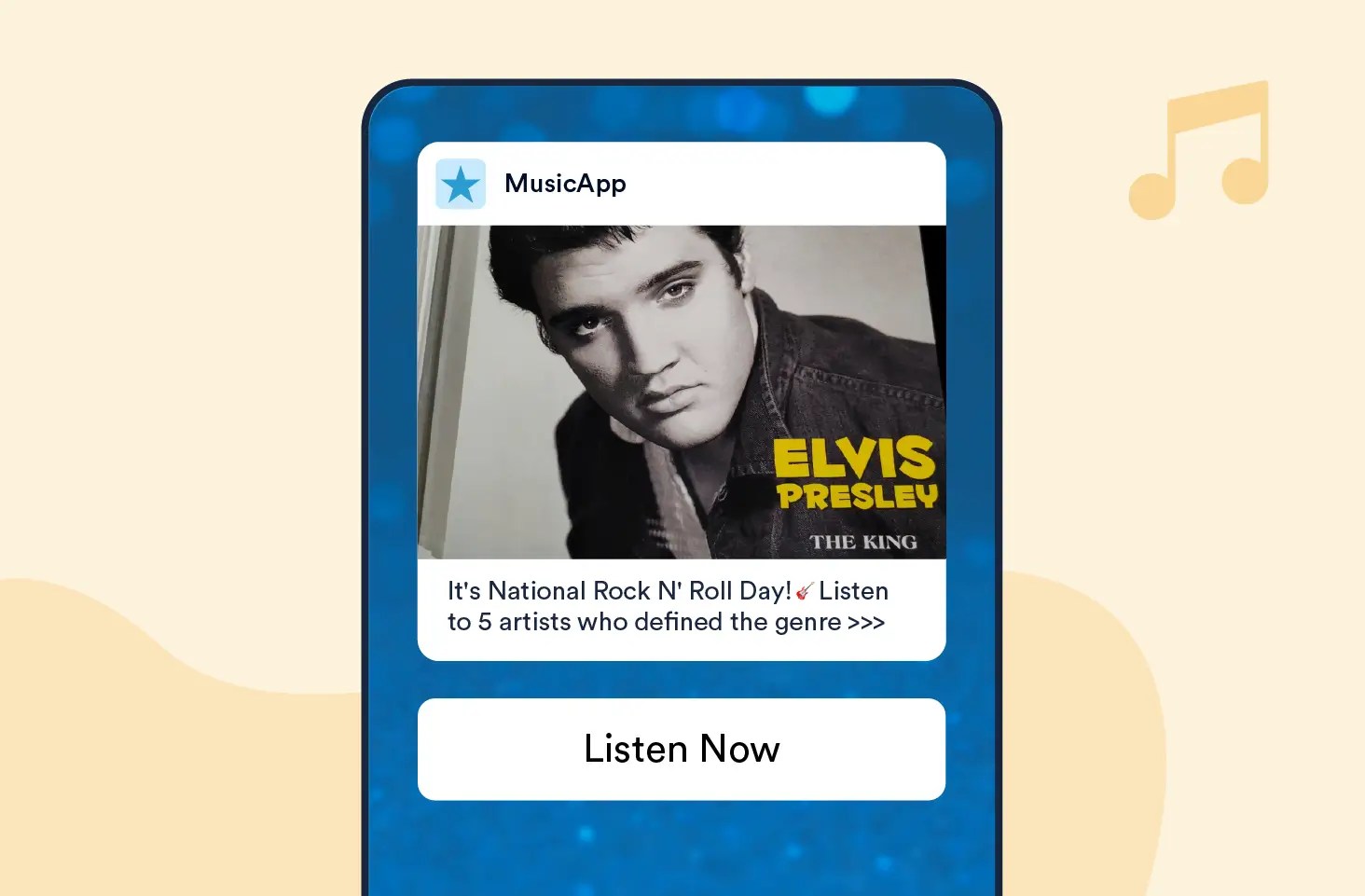 Push Notification template to Commemorate National Day or Month