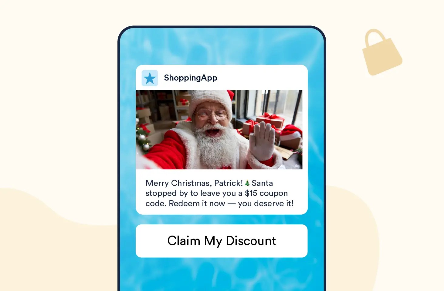 Push Notification template to Send a Holiday Offer or Discount