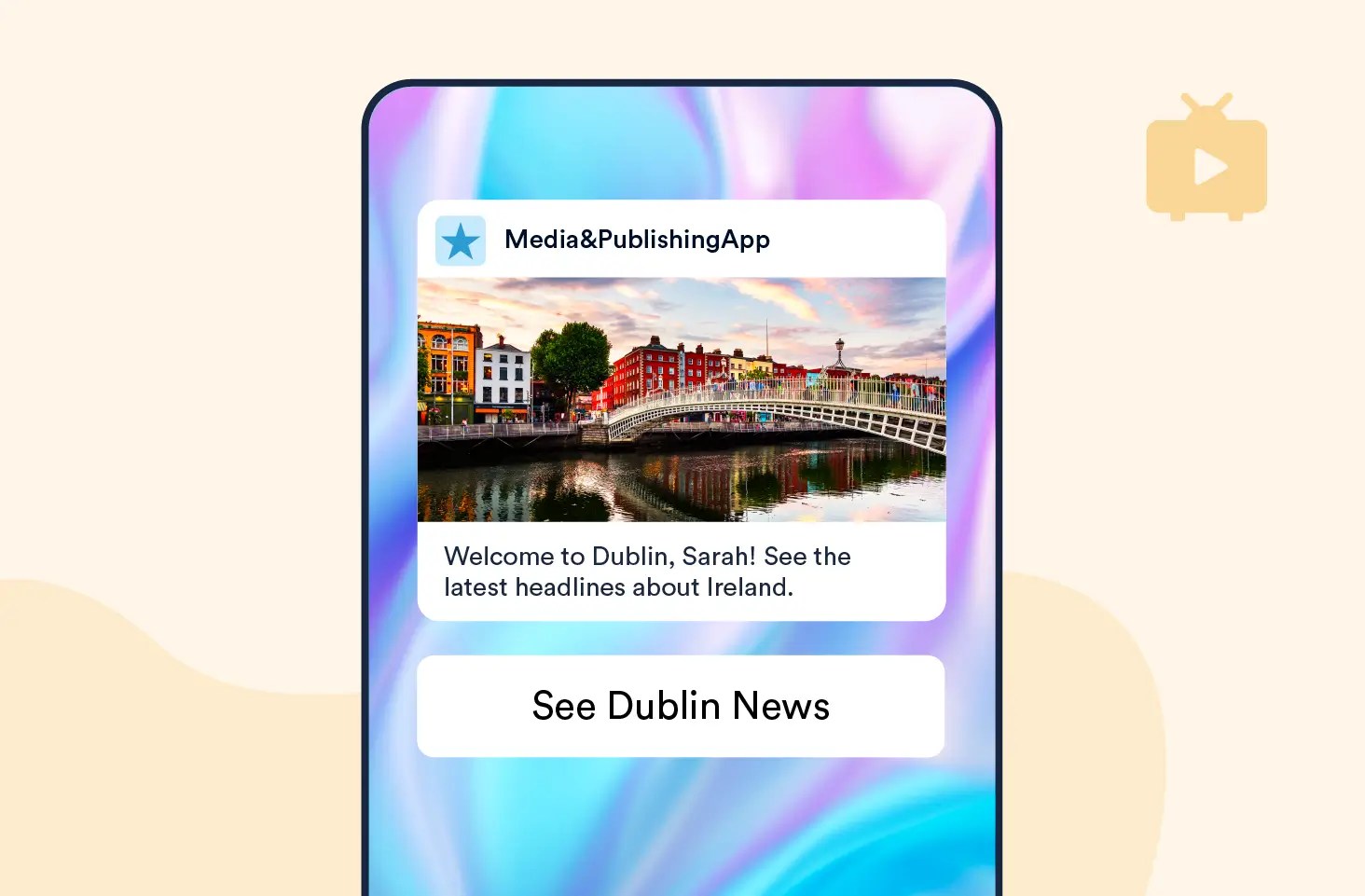 Push Notification template to Share Breaking News in Their Location