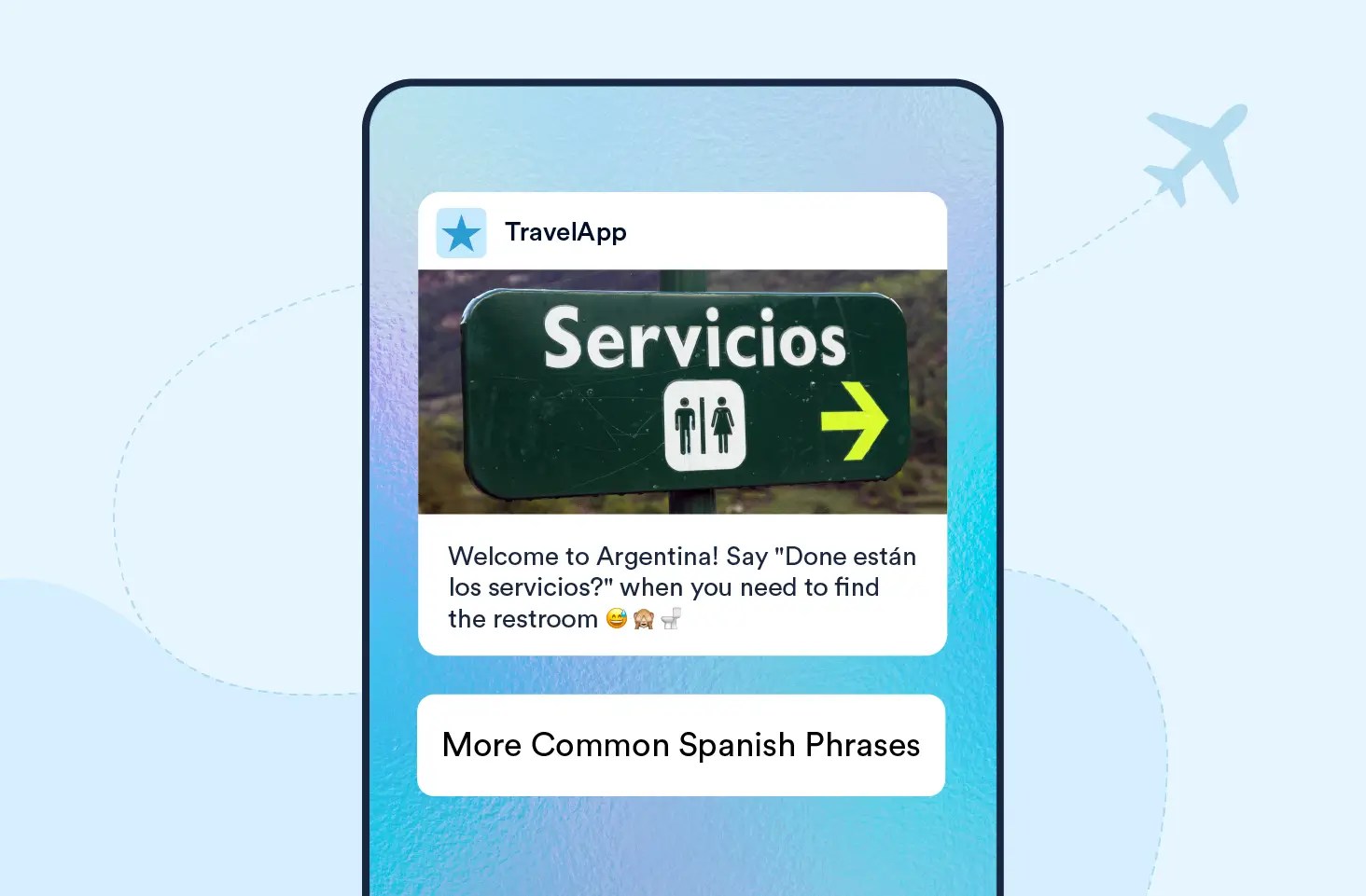 Push Notification template to Welcome a User to a New Country