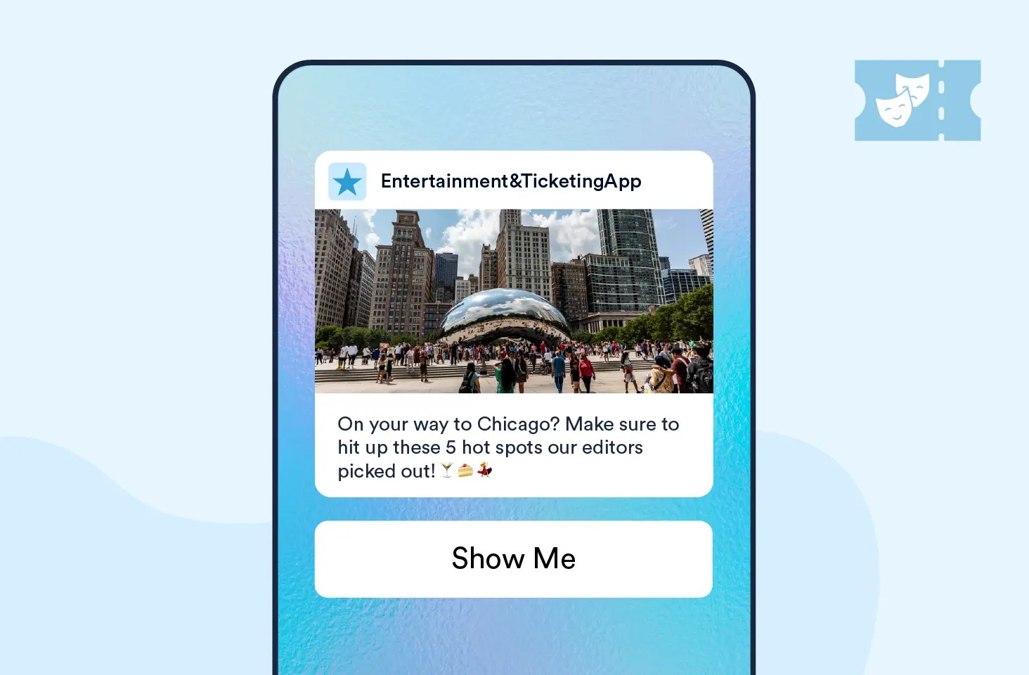 Push Notification templates you can use to Suggest Spots to Visit