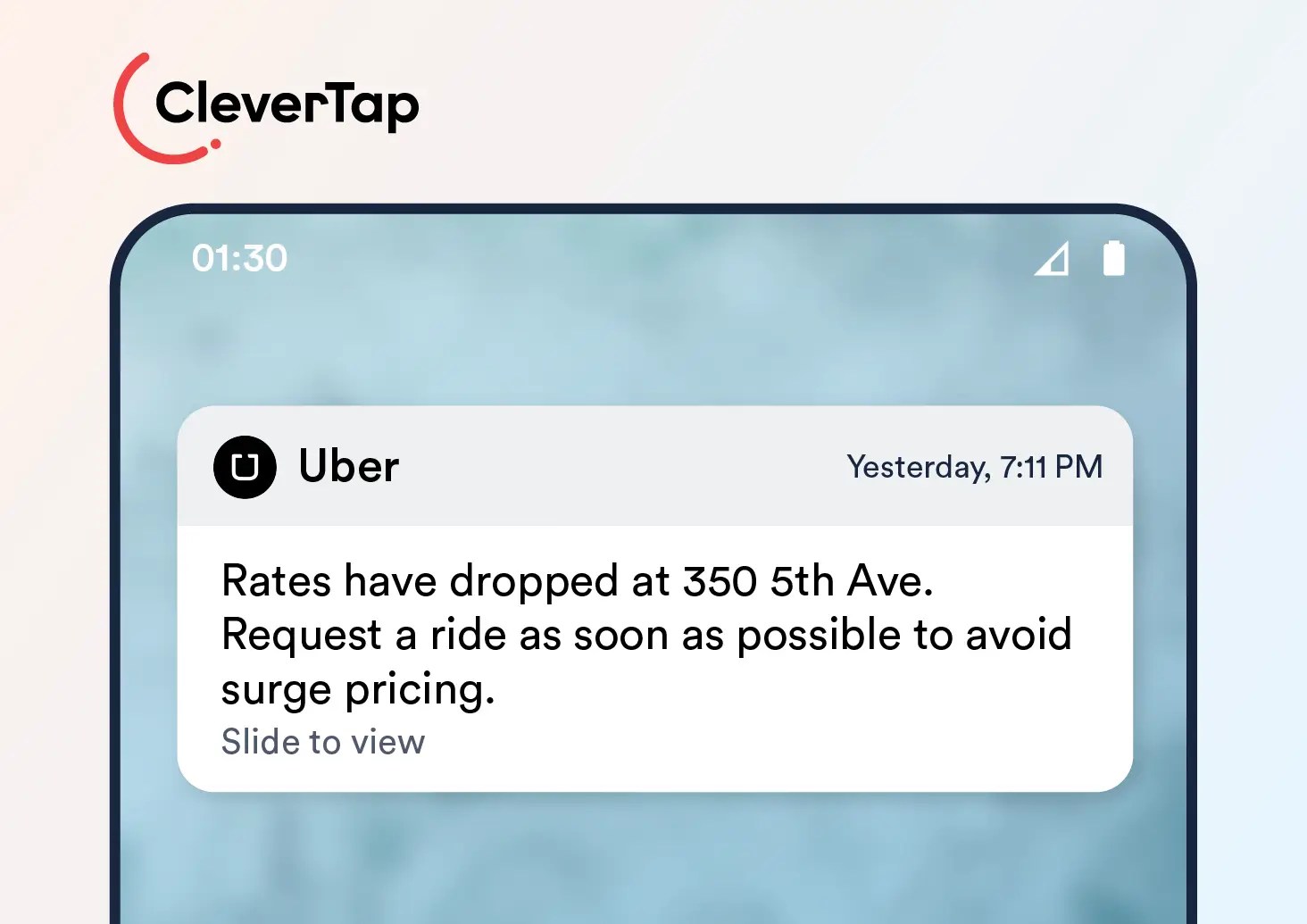 Uber example signifying ways to boost push notification retention