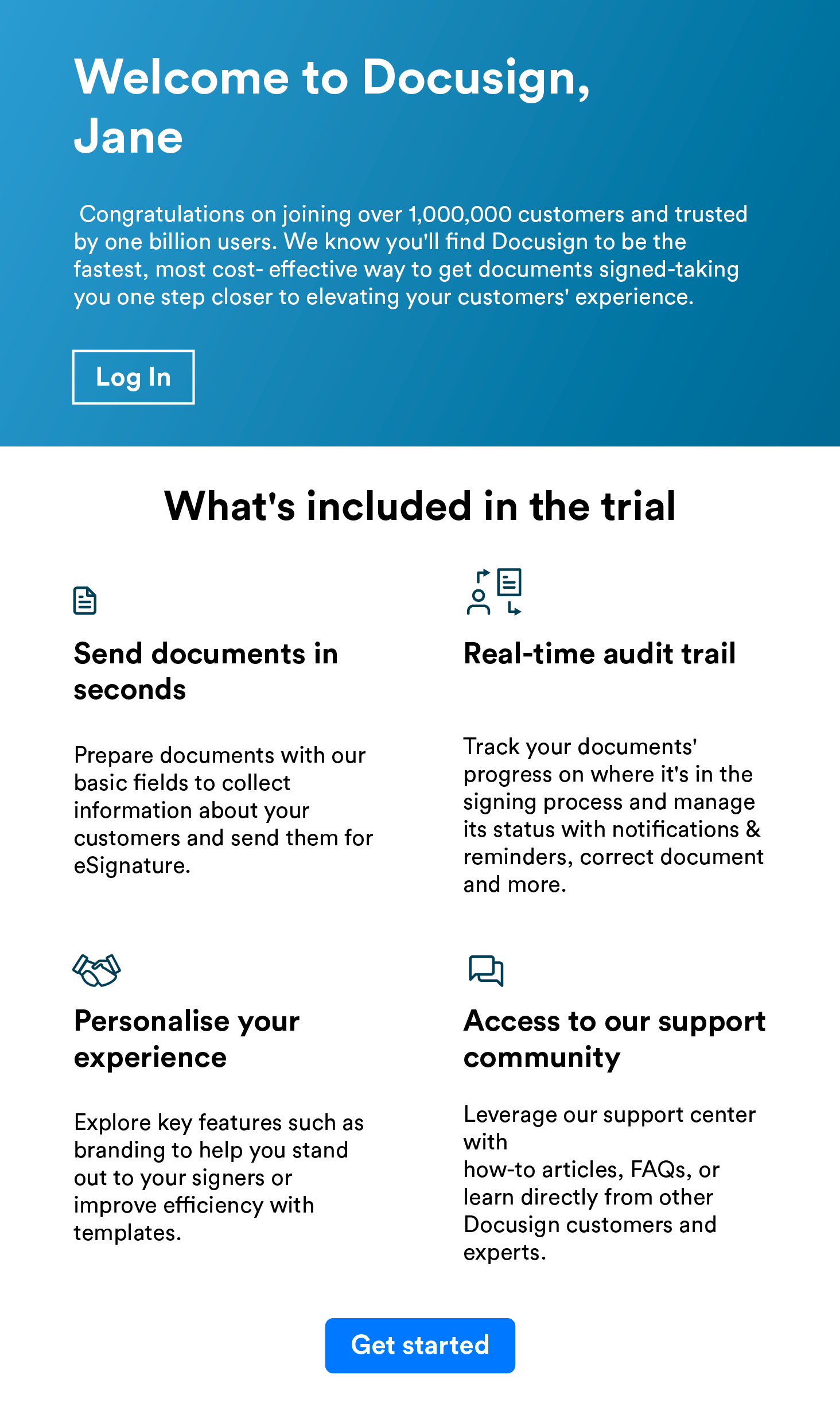 Welcome Email Example