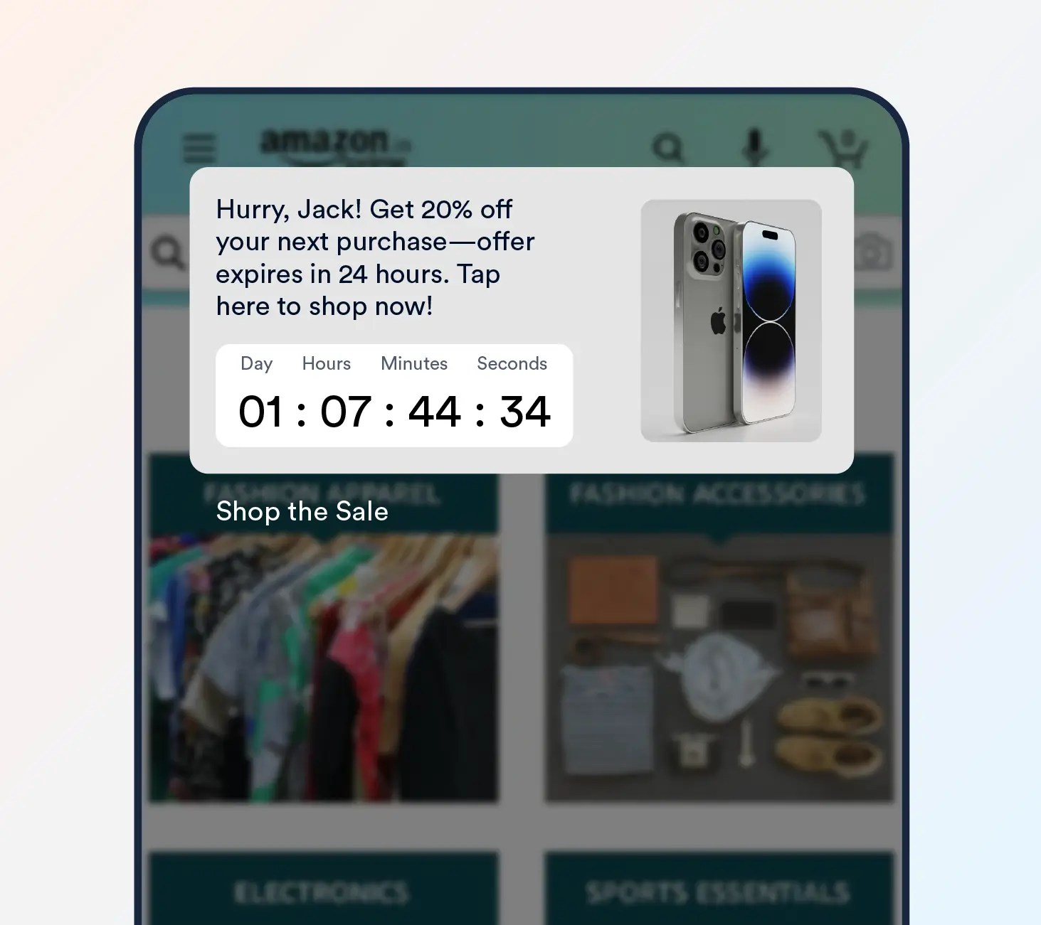 Limited Time Offer in-app notification example