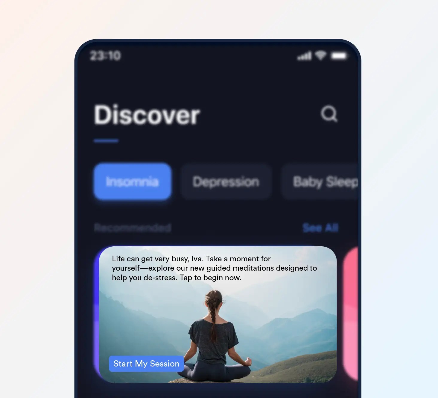 Re-Engagement in-app notification example